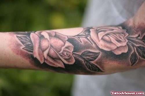 Black Rose Tattoo On Arm