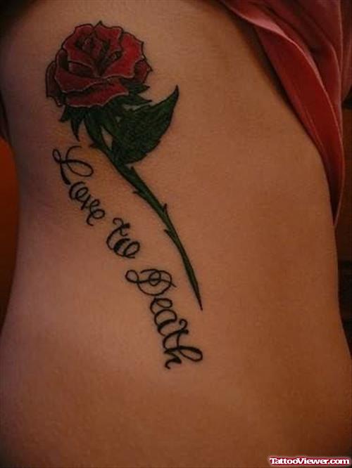 Rose Tattoo on Ribs