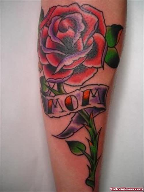 Cute Red Rose Tattoo