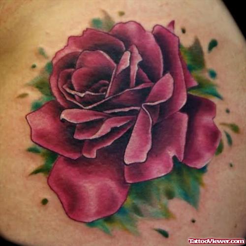 Pink Rose Memorial Tattoo
