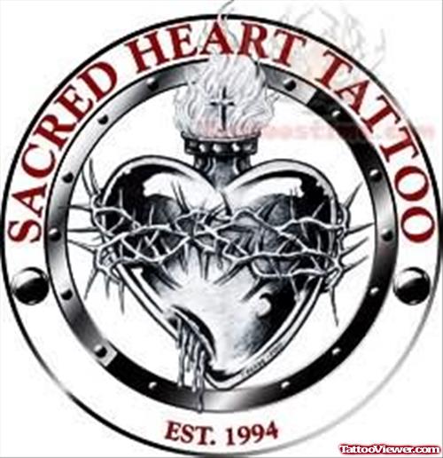 Sacred Heart Logo Tattoo Design