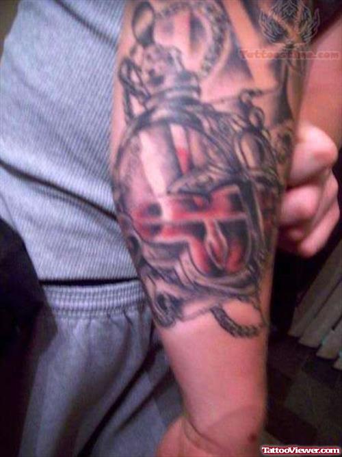 Sacred Heart Locket Tattoo