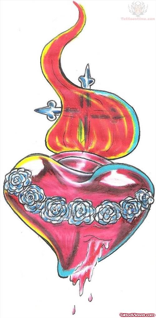 Sacred Heart Tattoos Pattern
