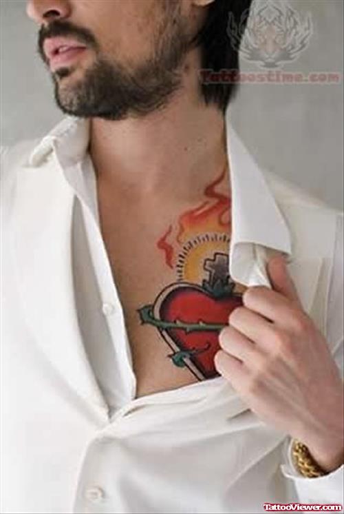 Beautiful Sacred Heart Tattoo
