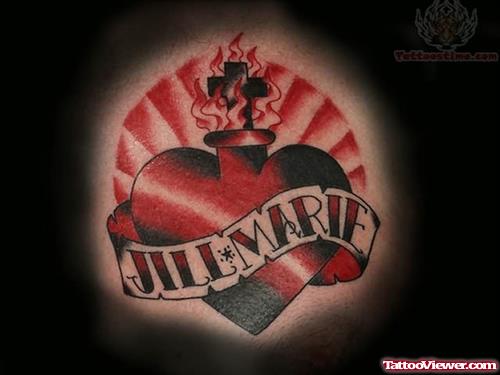 Jill Marie Sacred Heart Tattoo