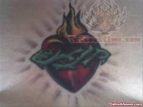 Sacred Heart Tattoo Sample