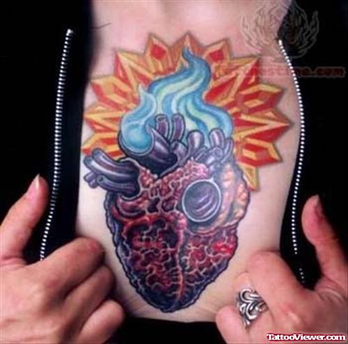 Colorful Orignal Heart Tattoo