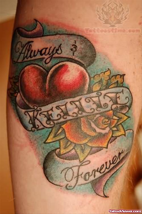 Sacred Heart Colorful Tattoo