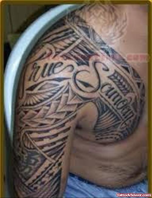 Samoan Upper Shoulder Tattoo