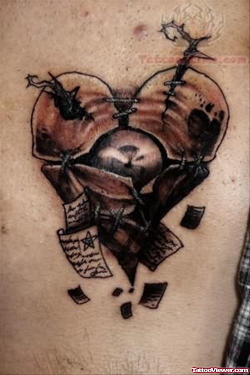 Satan Heart Tattoo