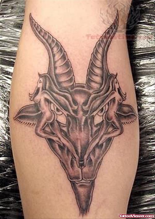 Satan Skull Tattoo