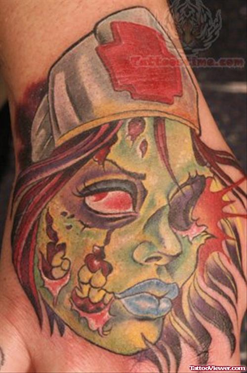 Scary Tattoo On Hand