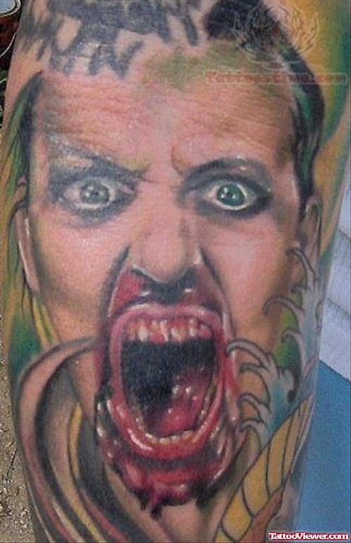 Scary Face Tattoo