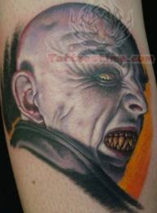 Scary Angry Face Tattoo