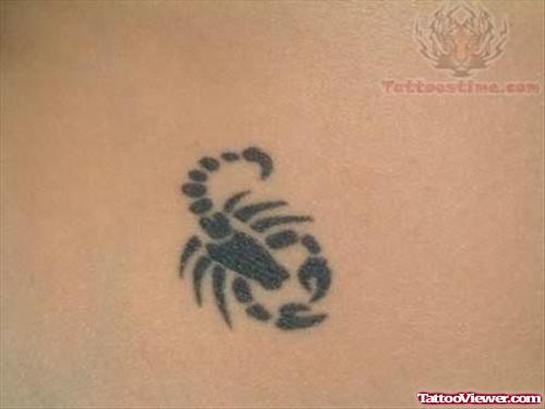 Black Scorpio Zodiac Tattoo