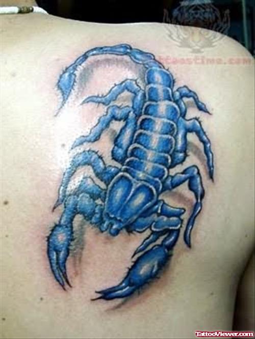 Blue Scorpio Tattoo