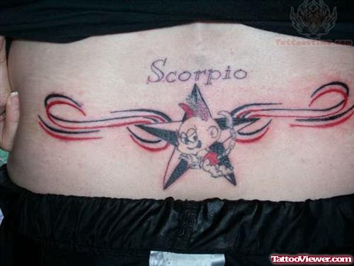 Scorpion Back Waist Tattoo