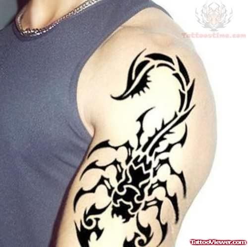 Tribal Scorpion Tattoos on Arm