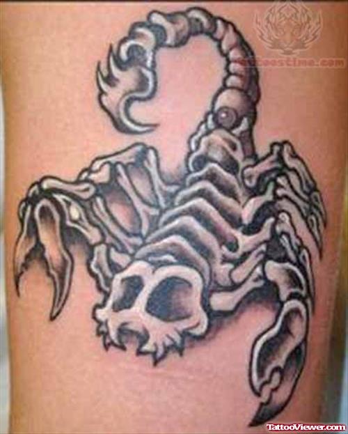 Scorpio Skeleton Tattoo