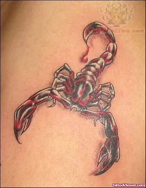 Scorpion Red ink Tattoo