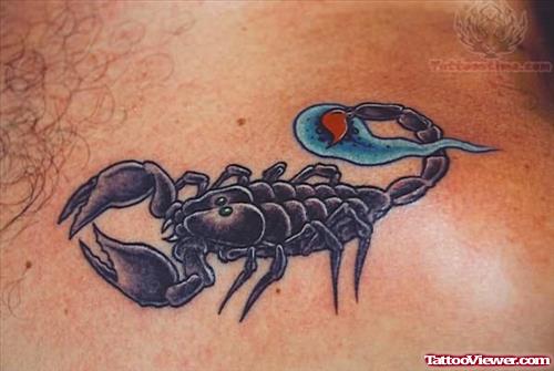 Scorpion Burning Tail Tattoo