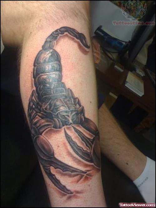 Scorpion Tattoo For Leg