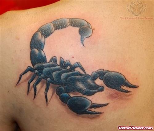 Black ink Scorpion Tattoo