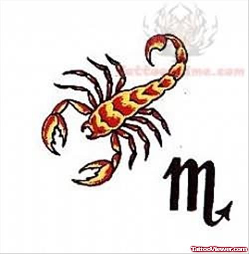 Scorpio Zodiac Tattoo Sample