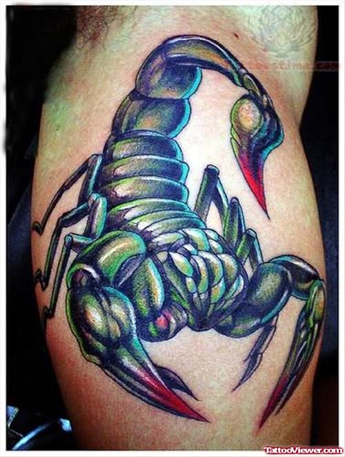 Colorful Scorpion Tattoo