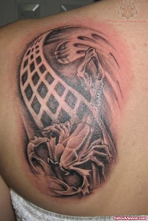 Scorpion Back Shoulder Tattoo
