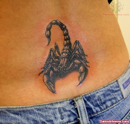 Scorpion Tattoo For Lower Back