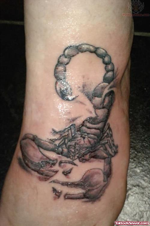 Scorpion Ankle Tattoo