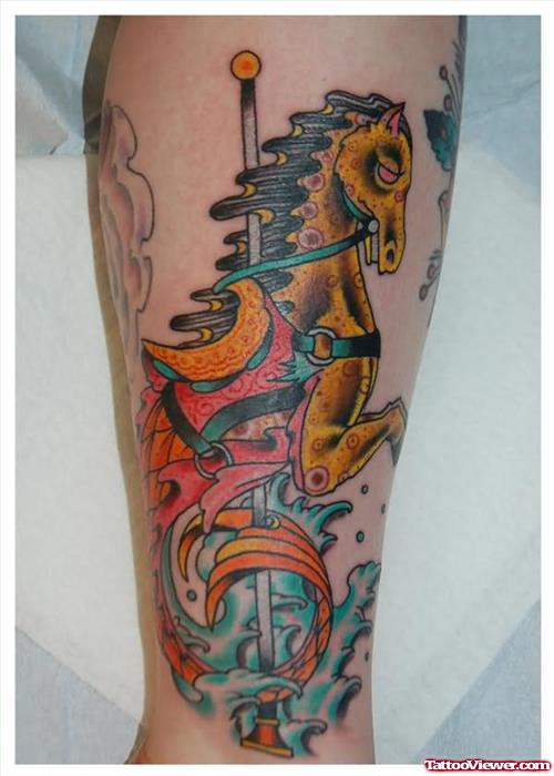 Seahorse Carousel in Tattoos
