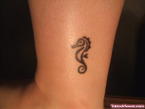 Tiny Sea Horse Tattoo Sample