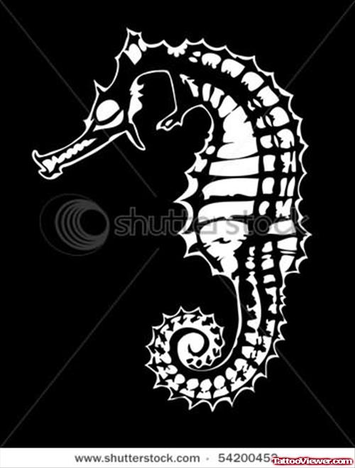 Stock Vector Seahorse Tattoo