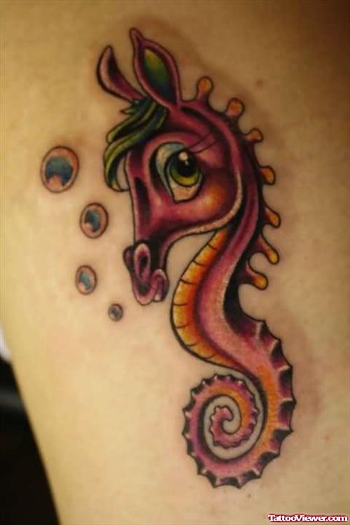 Sea Horse Cute Tattoo