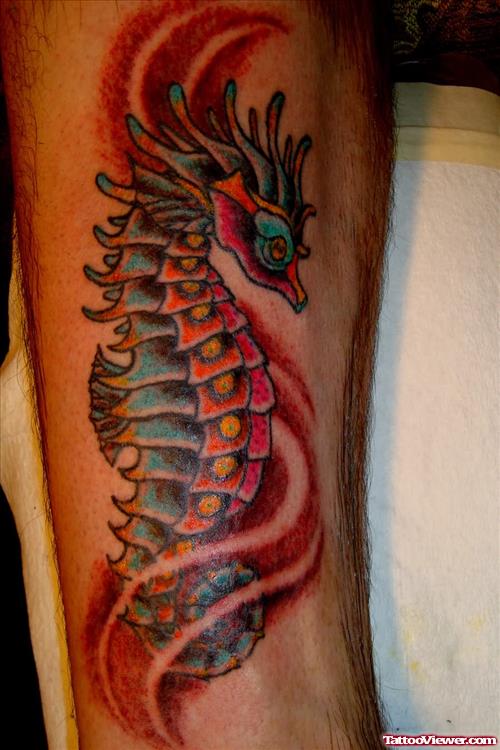 Marvelous Sea Horse Tattoo