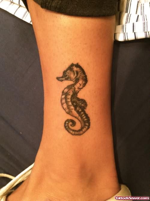 Ankle Seahorse Tattoo