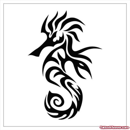 Tribal Seahorse Tattoo Idea