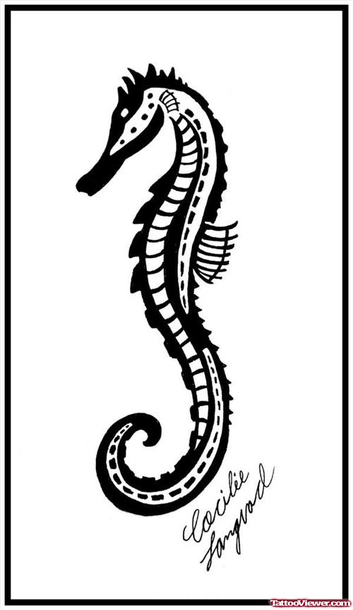 Dragon Sea Horse Tattoo Design