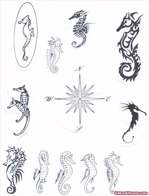 Celtic Seahorse Tattoo Designs