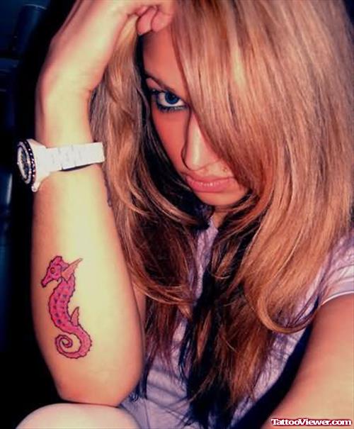 Seahorse Tattoo On Arm