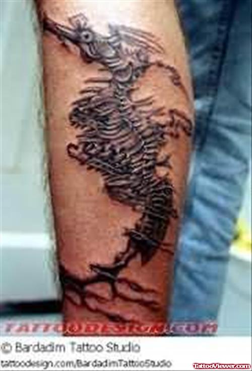 Seahorse Skull Tattoo Art