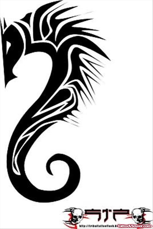 Free Dragon Seahorse Tattoo