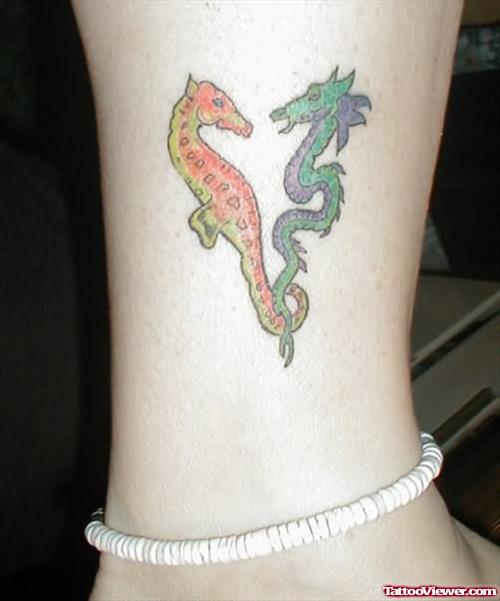 Dragon And Seahorse Tattoo