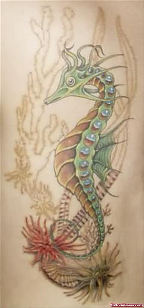 Cool Seahorse Tattoo