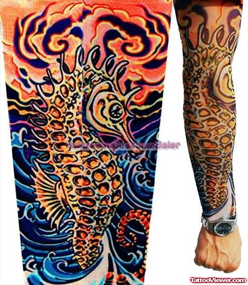 Sleeve Seahorse Tattoo