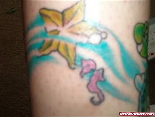 Seahorse Flying Tattoo