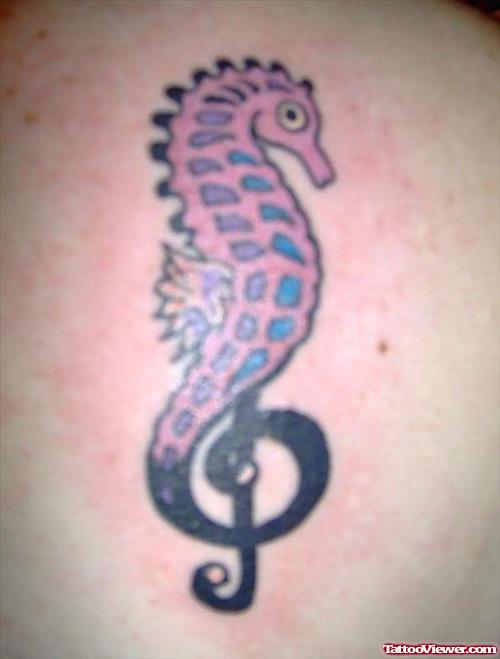 Musical Seahorse Tattoo