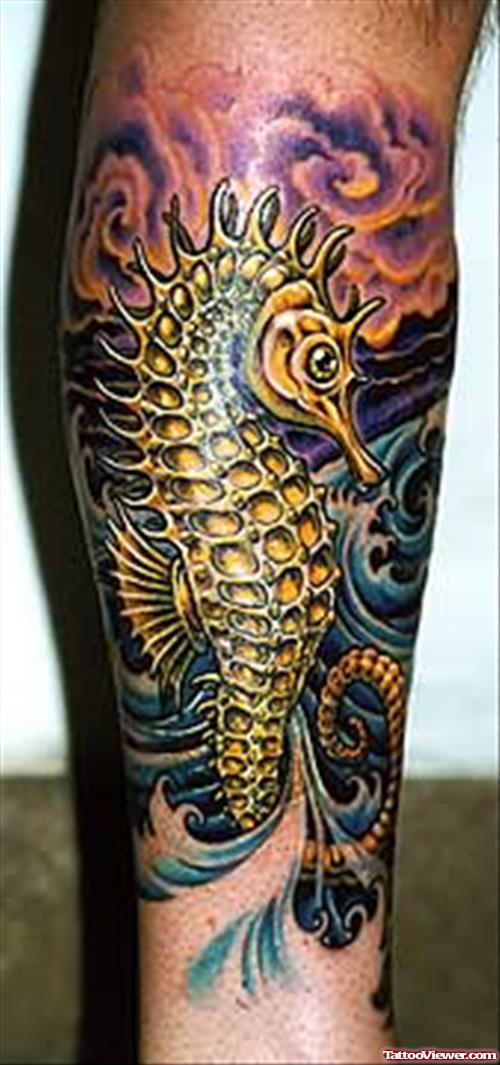 Cover Up Gold Seahorse Water